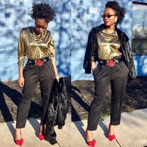 Gold& Black Shimmery  Paisley Jumper